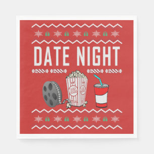 Date Night Ugly Christmas Sweater Napkin