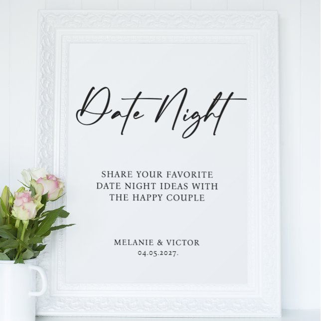 Date Night Wedding Sign Poster (Creator Uploaded)