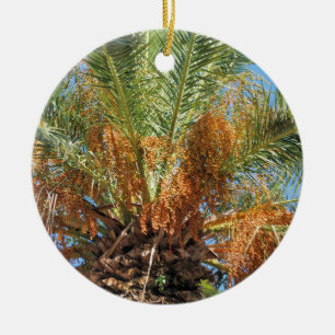 Date palm ceramic ornament
