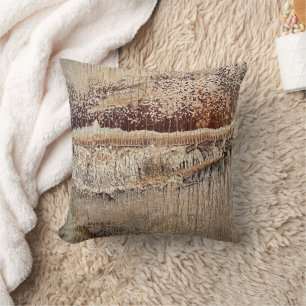 Date Palm Tree Trunk Texture Closeup Photo Image Cushion