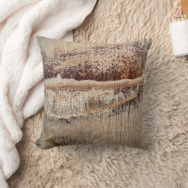 Date Palm Tree Trunk Texture Closeup Photo Image Cushion (Blanket)