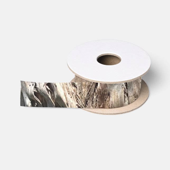 Date Palm Tree Trunk Texture Closeup Photo Image Satin Ribbon (Spool)
