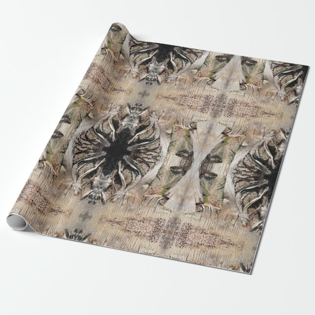 Date Palm Tree Trunk Texture Closeup Photo Image Wrapping Paper (Unrolled)