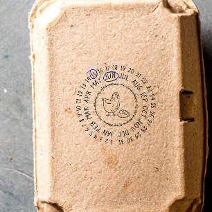 Date The Eggs Were Laid Rubber Box Stamp