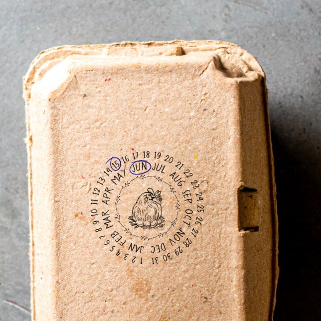 Date The Eggs Were Laid Rubber Box Stamp (Creator Uploaded)