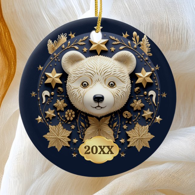 Dated Bear Christmas Ornament (Creator Uploaded)