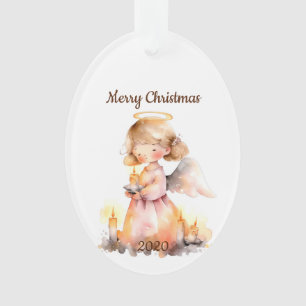Dated Christmas Angel for Joy Blessing Ornament