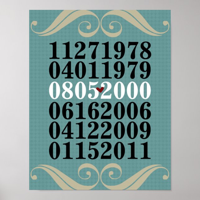 Dated Wall Art - Families w/3 Children (Front)