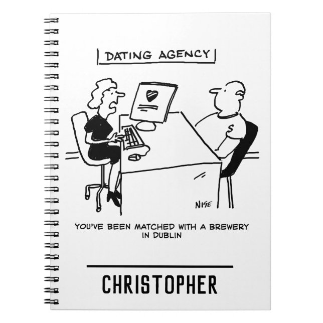 Dating Agency Matches with a Brewery Notebook (Front)