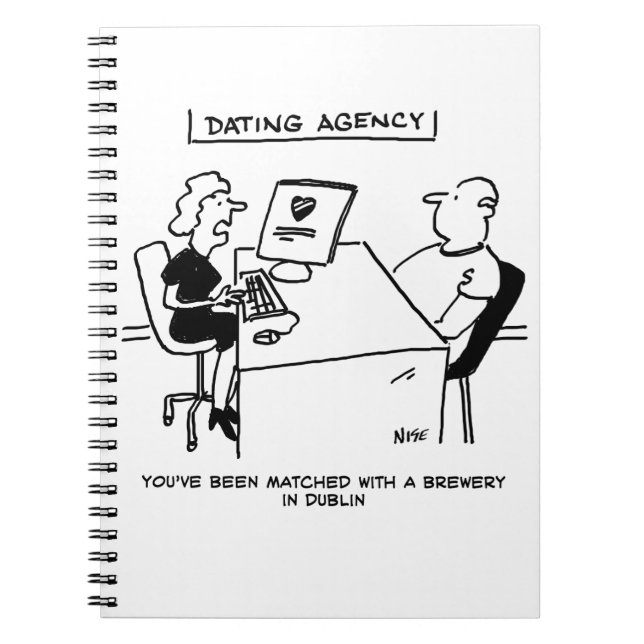 Dating Agency Matches with a Brewery Notebook (Front)