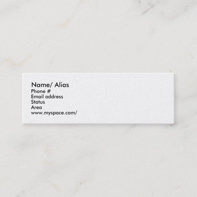 Dating Card for quick meetings - C... - Customised (Front)