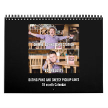 Dating Puns and Cheesy Pickup Lines 18 mo Calendar