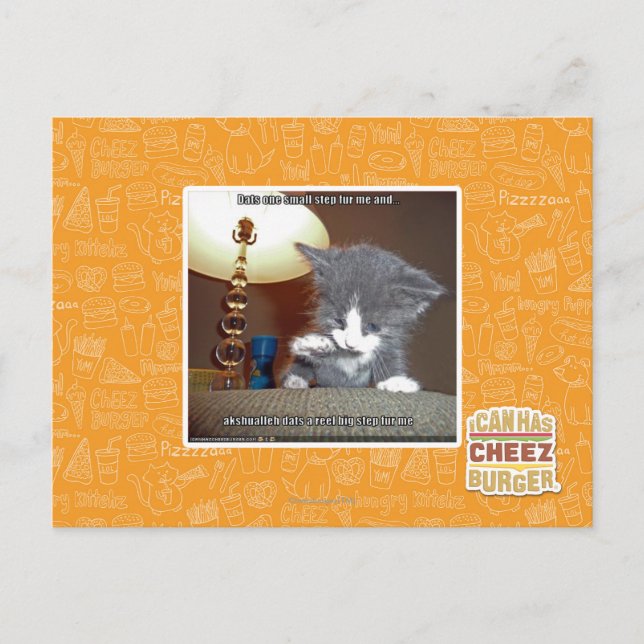 Dats one small step fur me postcard (Front)