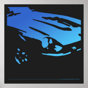 Datsun 240Z Detail - Blue poster