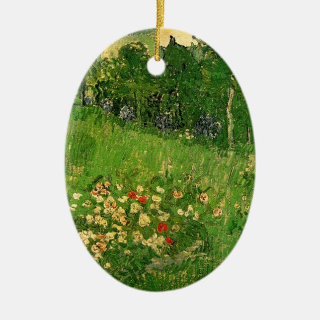 Daubigny's Garden by Vincent van Gogh, Le Jardin Ceramic Ornament (Front)
