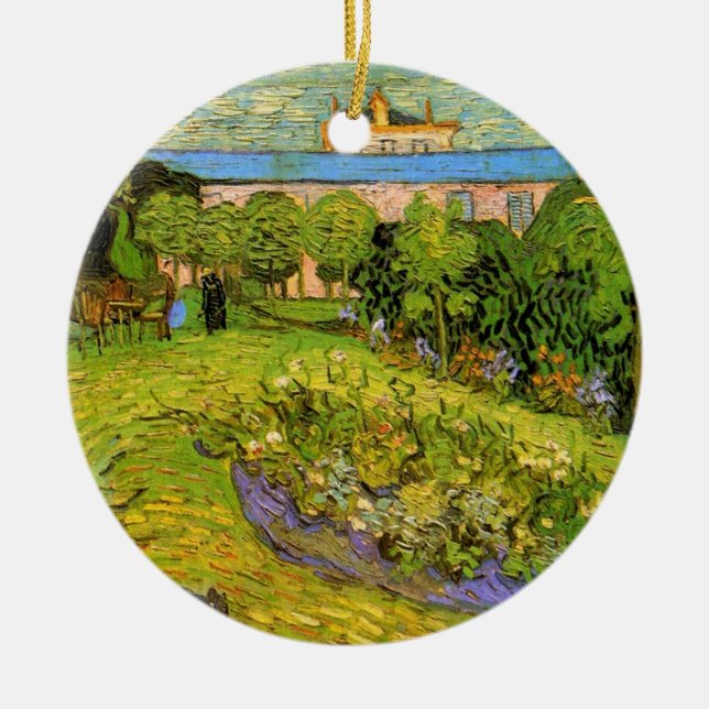 Daubigny's Garden by Vincent van Gogh, Le Jardin Ceramic Ornament (Front)