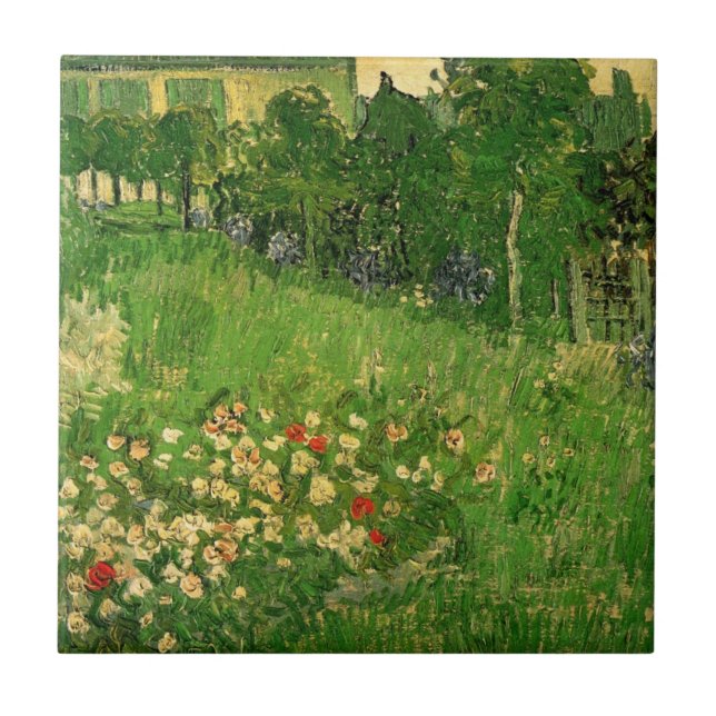 Daubigny's Garden by Vincent van Gogh, Le Jardin Ceramic Tile (Front)