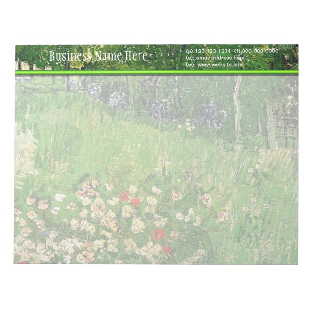 Daubigny's Garden, Vincent Van Gogh. beautiful Notepad (Front)