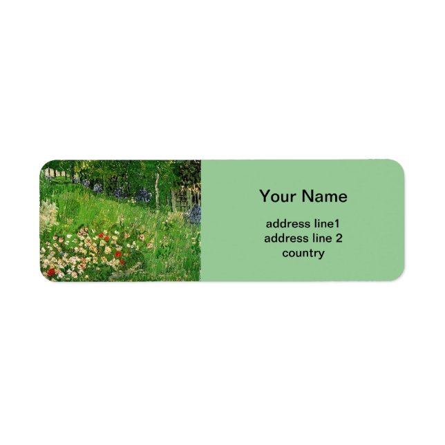 Daubigny's Garden, Vincent van Gogh Return Address Label (Front)