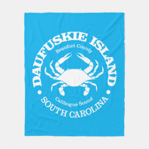 Daufuskie Island (crab) Fleece Blanket