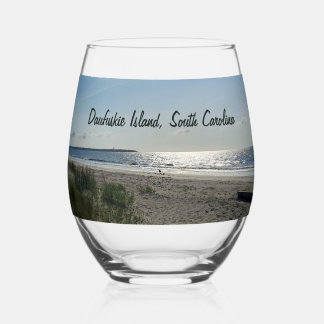 Daufuskie Island Hilton Head South Carolina Beach Stemless Wine Glass
