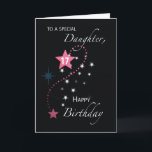 Daughter 17th Birthday Star Inspirational Pink Card<br><div class="desc">Surprise a dear daughter with this inspirational card when she comes to celebrate her 17th birthday soon enough. We are certain that she will love this card once she gets this from you.</div>