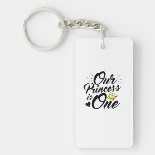 Daughter 1st Birthday Moms Dads Princess Key Ring