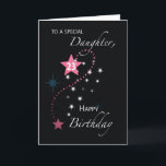 Daughter 23rd Birthday Star Inspirational Pink Card<br><div class="desc">We are thrilled that you have found this elegant card that we designed to celebrate with a dear daughter on her 23rd birthday. There is an inspirational message on the inside that encourages her to reach for her dreams.</div>