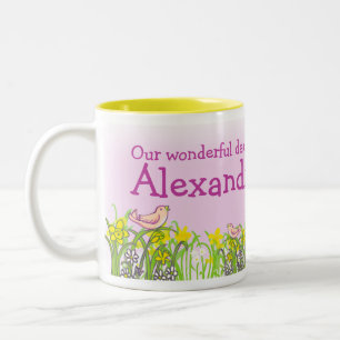 Daughter add your name blonde girls mug
