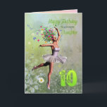 Daughter age 10, flower fairy birthday card<br><div class="desc"></div>