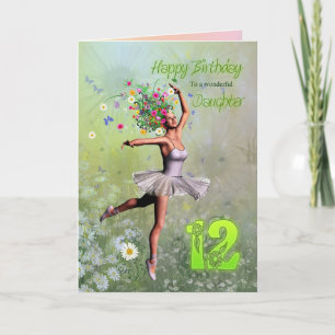 Daughter age 12, flower fairy birthday card