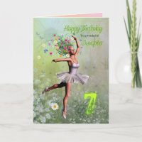 Daughter age 7, flower fairy birthday card