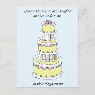 Daughter and Bride to Be Engagement Postcard
