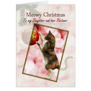Daughter and partner, Meowy Christmas