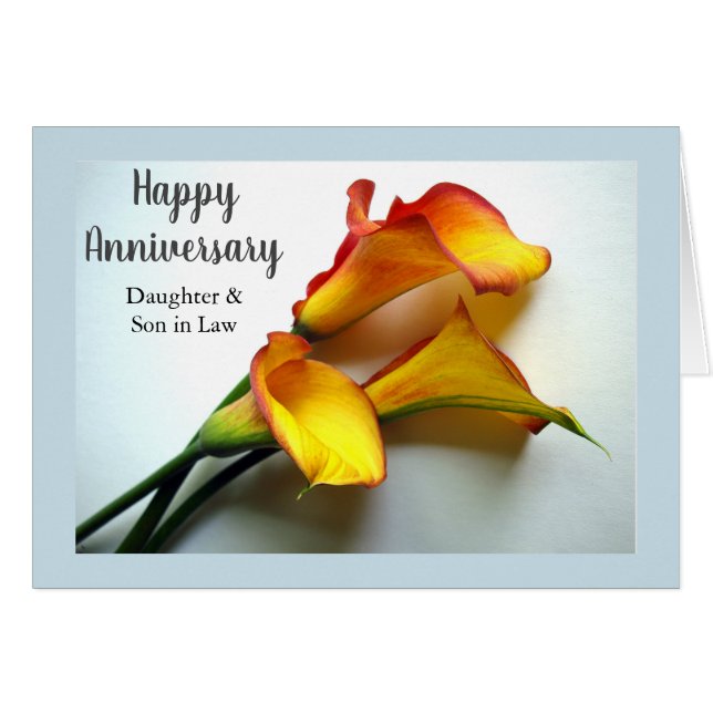Daughter and Son in Law Anniversary Calla Lilies (Front Horizontal)