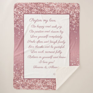 Daughter Be Happy  Sherpa Blanket
