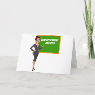 ***DAUGHTER BECOMES TEACHER*** CONGRATULATIONS CARD