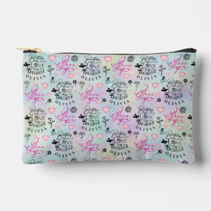 Daughter Birthday Calligraphy Custom Name Modern Accessory Pouch