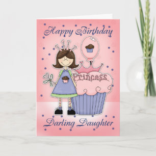 Daughter Birthday Card - Cupcake Princess