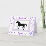 Daughter Birthday Card, Horse Card<br><div class="desc">Horse and pretty decoration,  customisable,  add your words.</div>