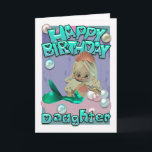 Daughter Birthday Card With Mermaid<br><div class="desc">Daughter Birthday Card With Mermaid</div>