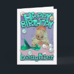 Daughter Birthday Card With Mermaid<br><div class="desc">Daughter Birthday Card With Mermaid</div>