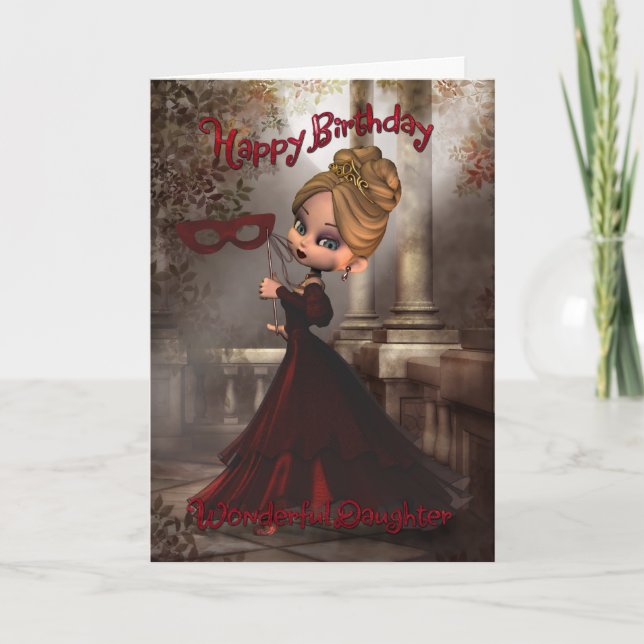 Daughter Birthday Card with Moonies Cutie Pie Masq (Front)