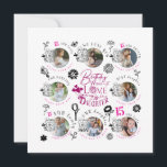 Daughter Birthday Photo Collage Typography<br><div class="desc">This birthday design is created for a daughter and features a modern multi-image layout that highlights eight photos in a soft, balanced photo montage composition. It is suitable for daughters of different ages, from childhood through teenage and middle-aged years, and can also be used for someone who is like a...</div>