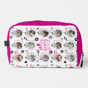 Daughter Birthday Photo Collage Typography Dopp Kit