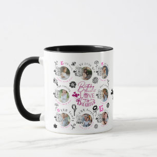 Daughter Birthday Photo Collage Typography Mug
