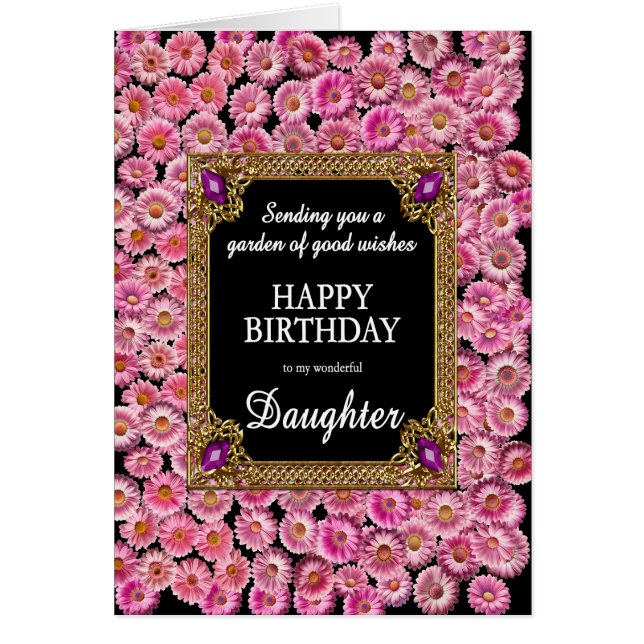 Daughter Birthday Pink Daisies (Front)