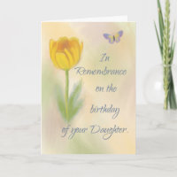 Daughter Birthday Remembrance Watercolor Flower