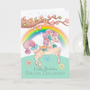 Daughter Birthday With Prancing Pony Card