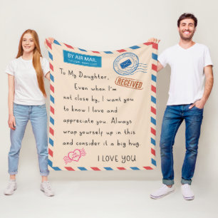 Daughter Blanket Gift From mom and Dad